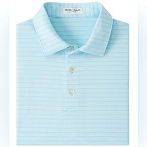 Peter Millar Summer Comfort Crown Striped Polo
Celeste Size XXL NWT Retail $100